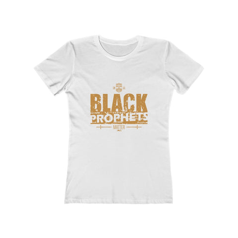 Women's Black Prophets Matter Tee (Gold)